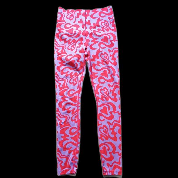 Savage X Fenty Red Purple Heart Hotline High Waist Leggings M Valentine Rhianna - Picture 1 of 7